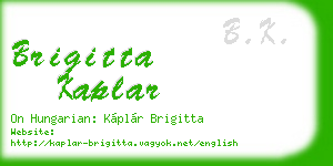 brigitta kaplar business card